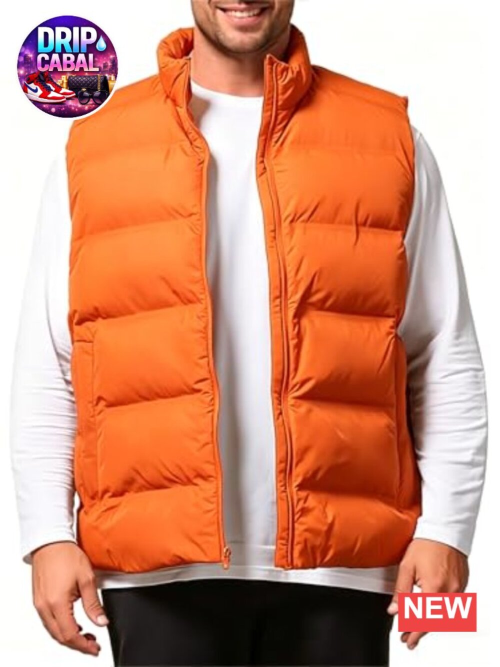 Men's Lightweight Puffer Vest Winter Sleeveless Zipper Outerwear Jacket Warm